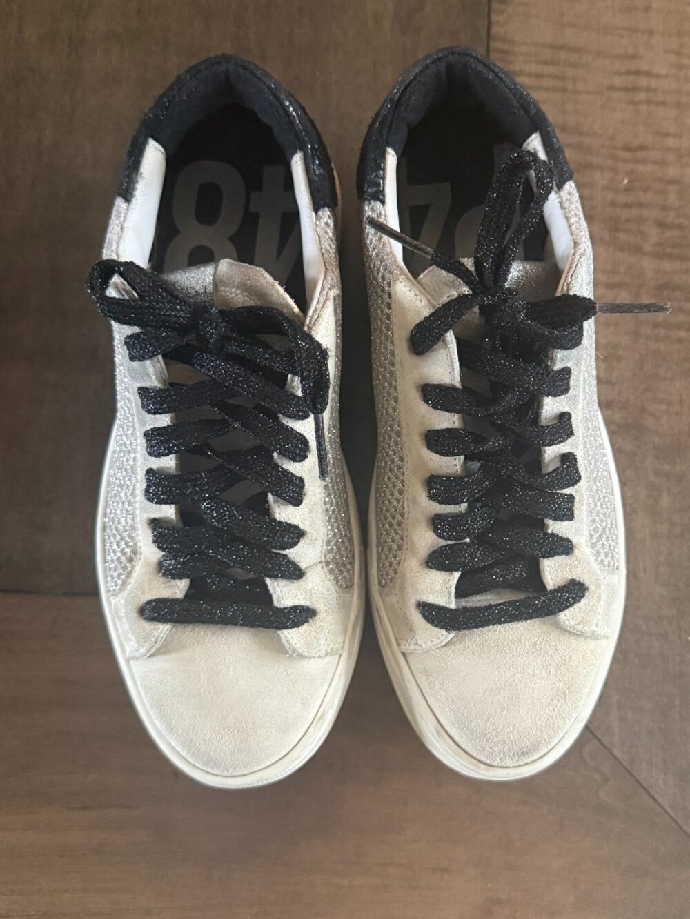 P448 Silver Glitter Sneakers